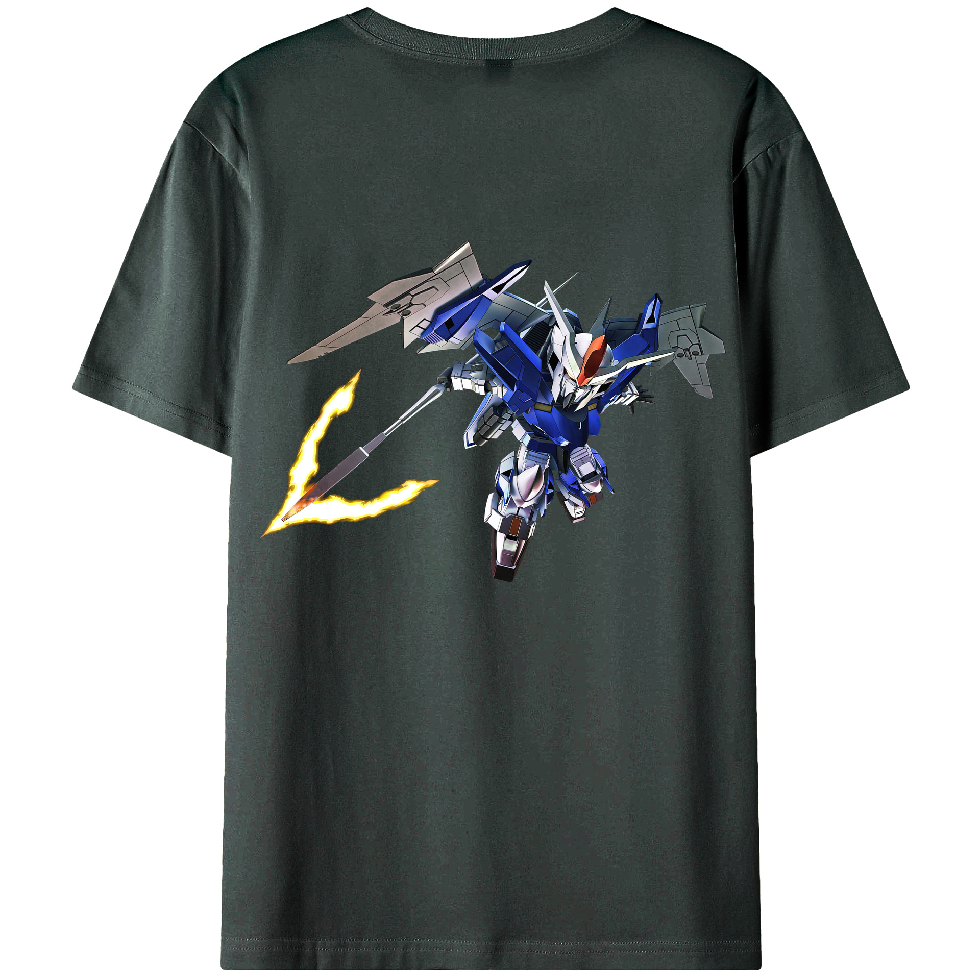 （画像用） 機動戦士ガンダム Mobile Suit Gundam 綿100％ メンズ半袖Tシャツ（バックプリント） 通気性